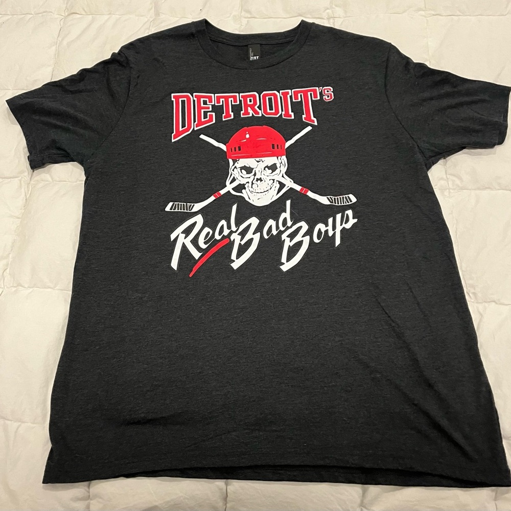 Detroit's Real Bad Boys (Red Wings) Graphic T-Shirt - Black